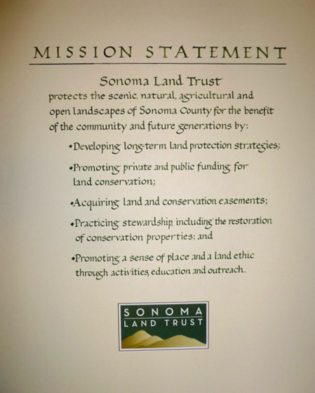 Mission Statement, commissioned by Sonoma Land Trust, 20" x 24".