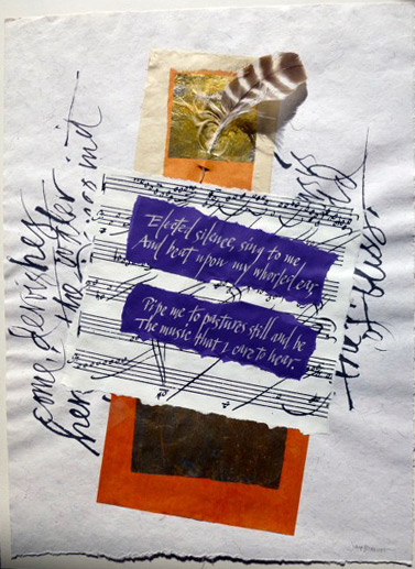 Text by Gerard M. Hopkins, collage, 18" x 22."
